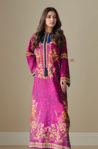 Signature Floral Print Longline Kurta Top – Elegant Occasion Wear