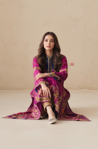 Signature Floral Print Longline Kurta Top – Elegant Occasion Wear
