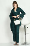 Bottle Green Embellished Co - ord Set - Navvi.in