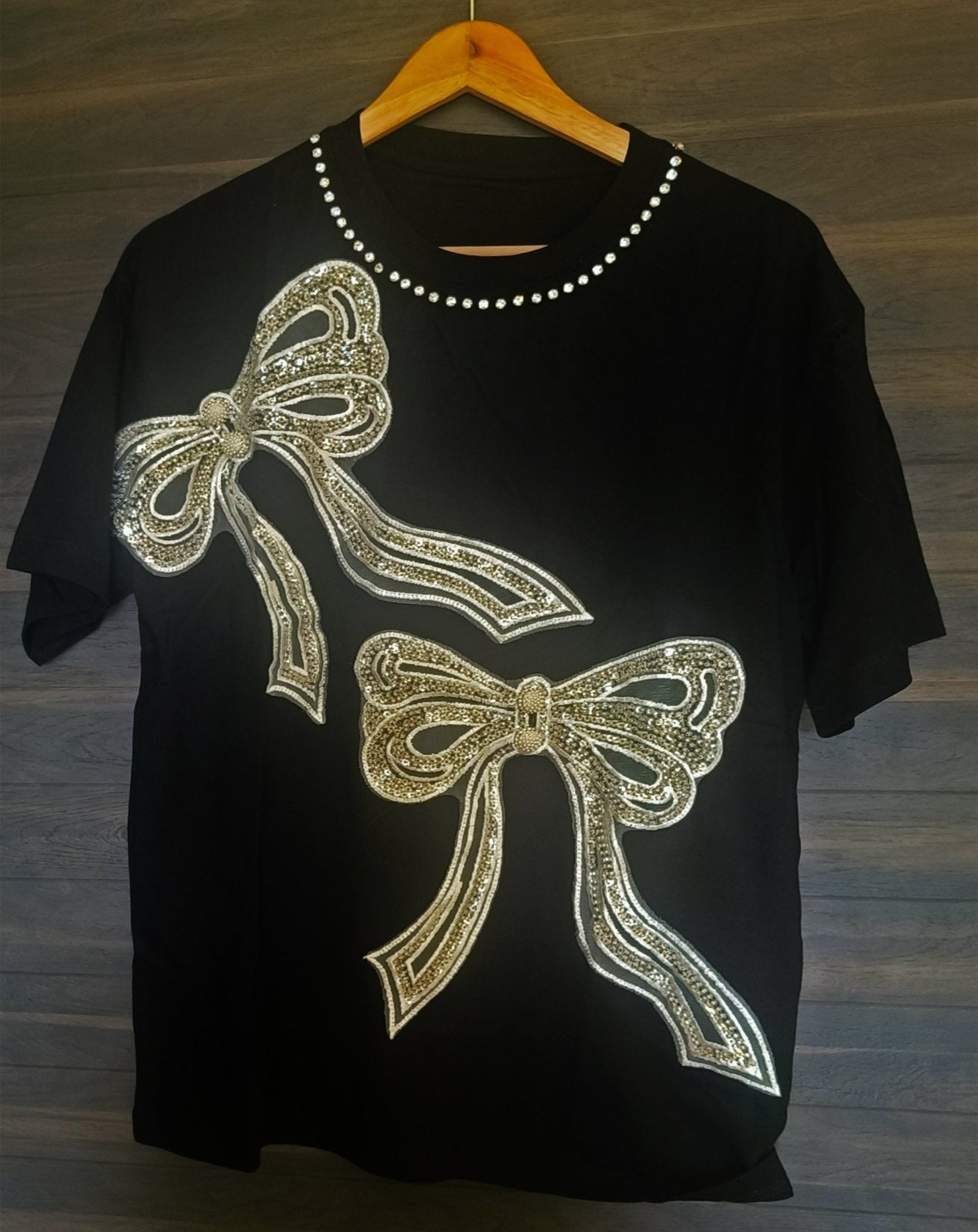 Bowtiful Embellished Babe Co - ord Set - Navvi.in