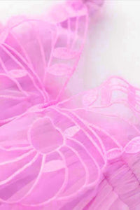 Butterfly Pink Summer Party Dress - Navvi.in