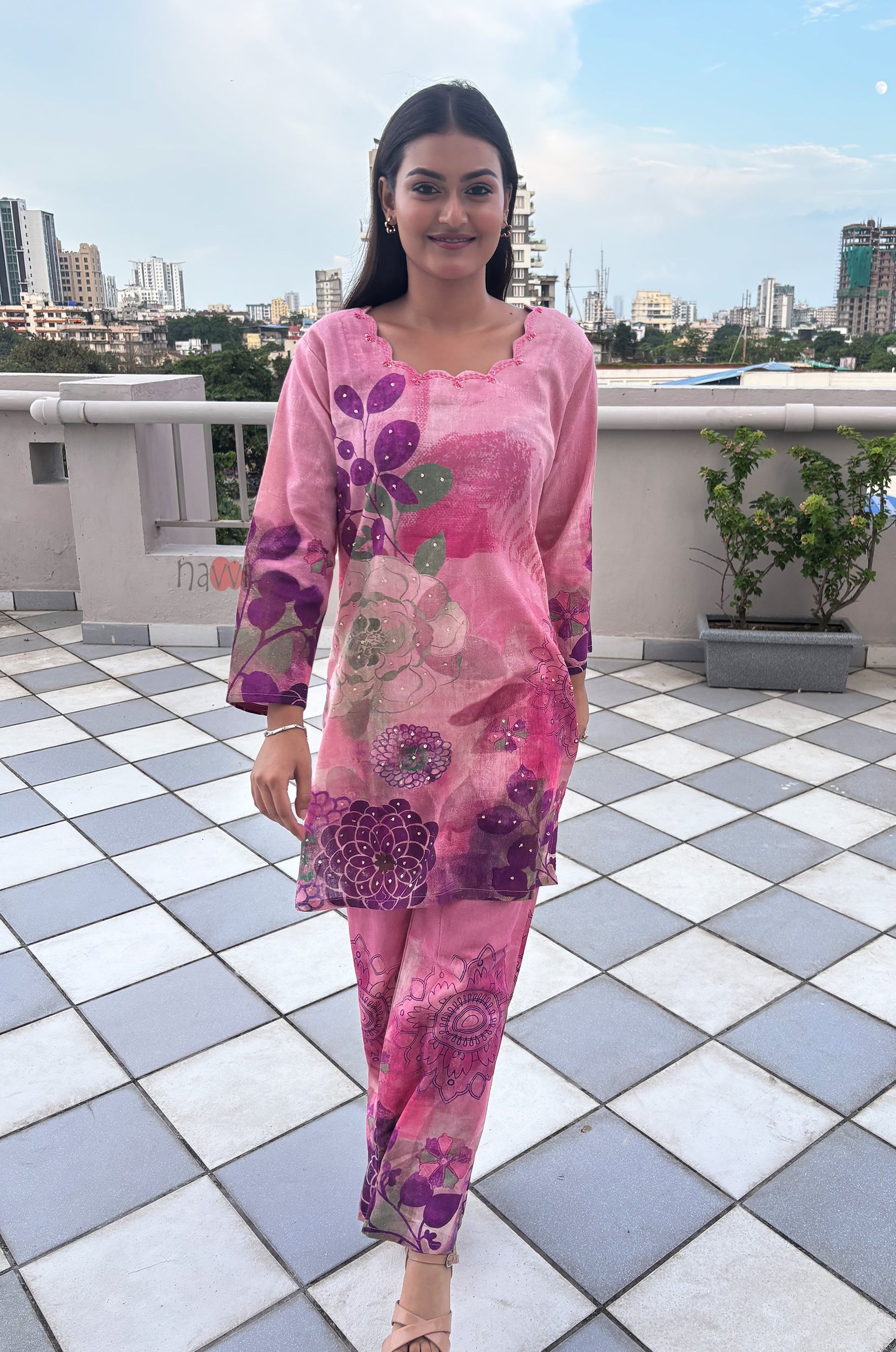 Rose Radiance Co-ord Set