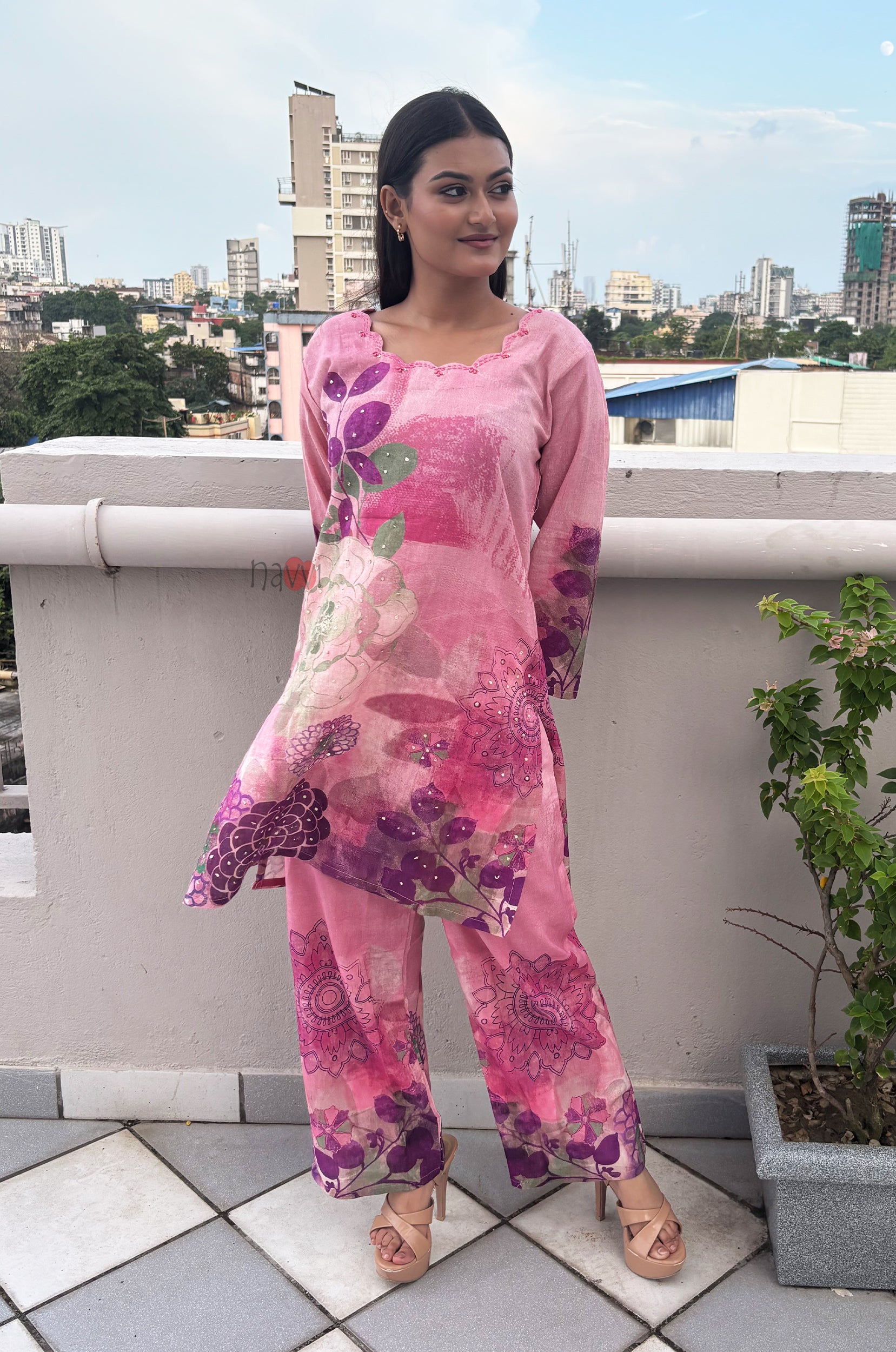 Rose Radiance Co-ord Set