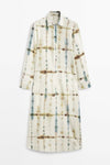 Calf Length Shirt Dress - Navvi.in