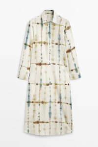 Calf Length Shirt Dress - Navvi.in