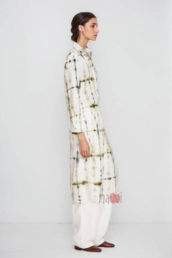 Calf Length Shirt Dress - Navvi.in