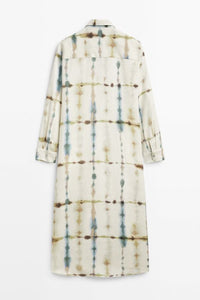 Calf Length Shirt Dress - Navvi.in