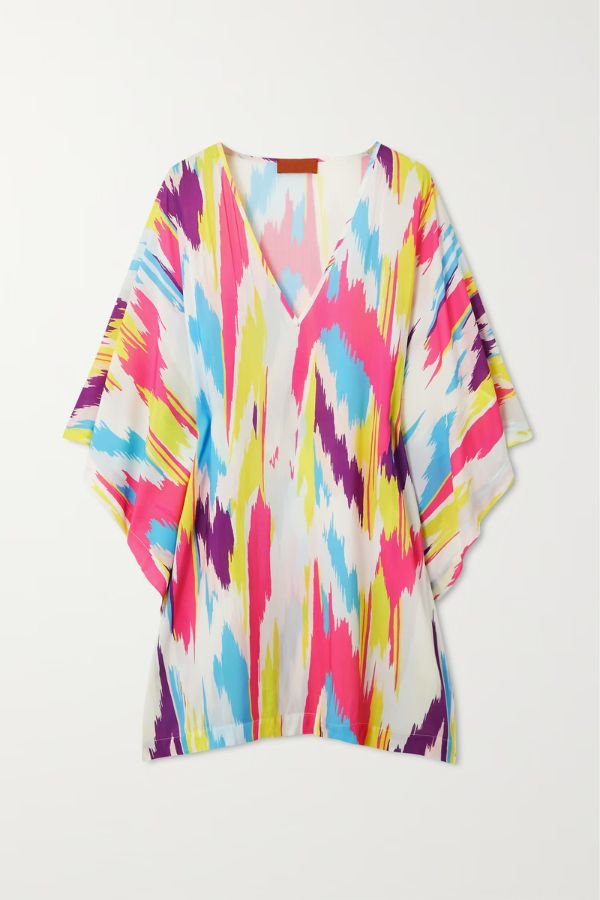 Candy Floss Short Kaftan Dress - Navvi.in