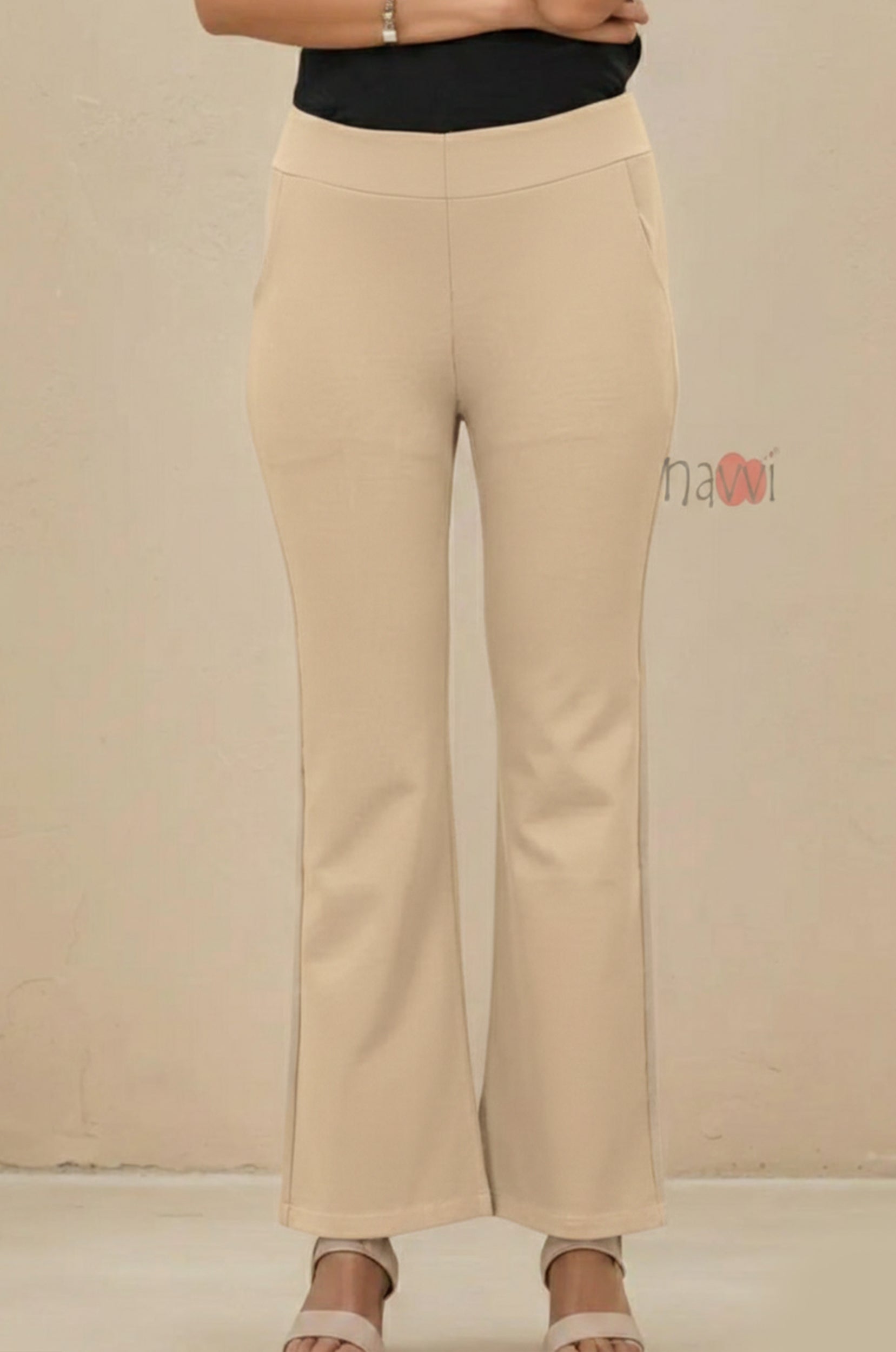Chic Straight Leg Work Pants - Navvi.in
