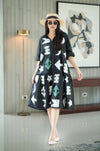 Graphic Arrow Print Shirt Dress – Casual Chic
