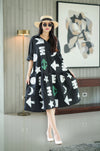 Graphic Arrow Print Shirt Dress – Casual Chic