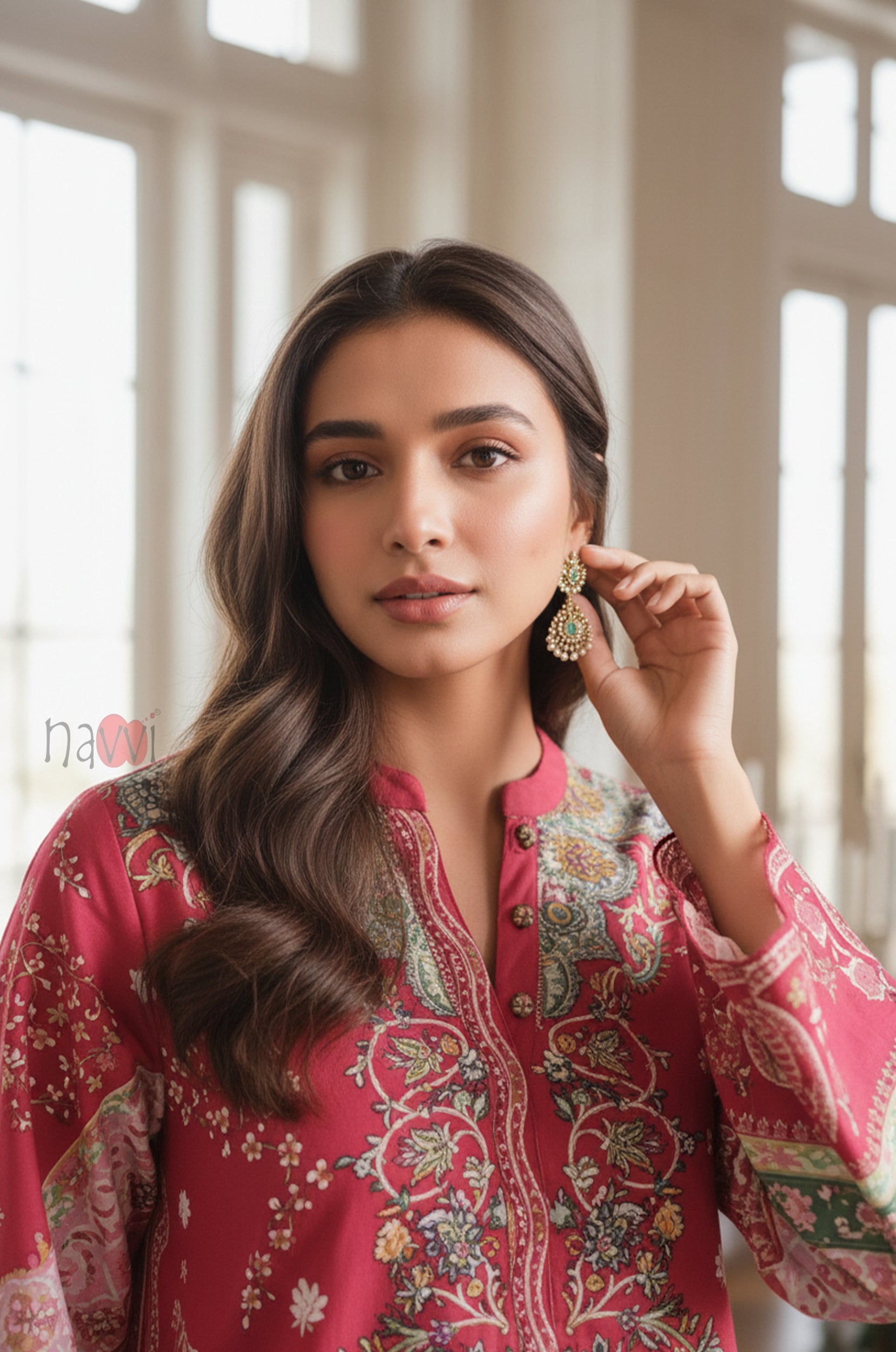 Heritage Floral Kurta Pant Set - Navvi.in