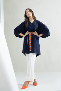 Ceruean Viscose Co - ord Set - Navvi.in
