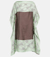Chain Lock Satin Silk Short Kaftan - Navvi.in