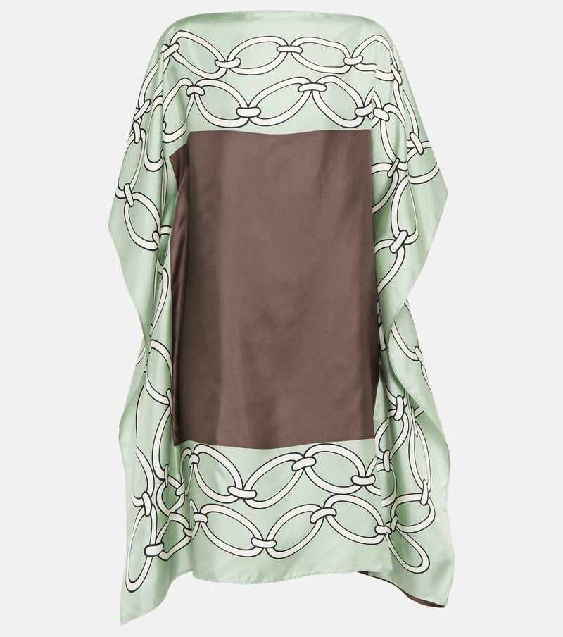 Chain Lock Satin Silk Short Kaftan - Navvi.in