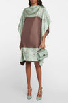Chain Lock Satin Silk Short Kaftan - Navvi.in