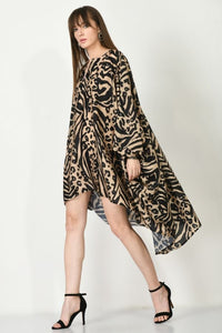 Cheetah Print Short Kaftan - Navvi.in