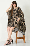 Cheetah Print Short Kaftan - Navvi.in