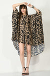 Cheetah Print Short Kaftan - Navvi.in