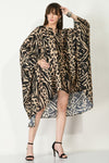 Cheetah Print Short Kaftan - Navvi.in