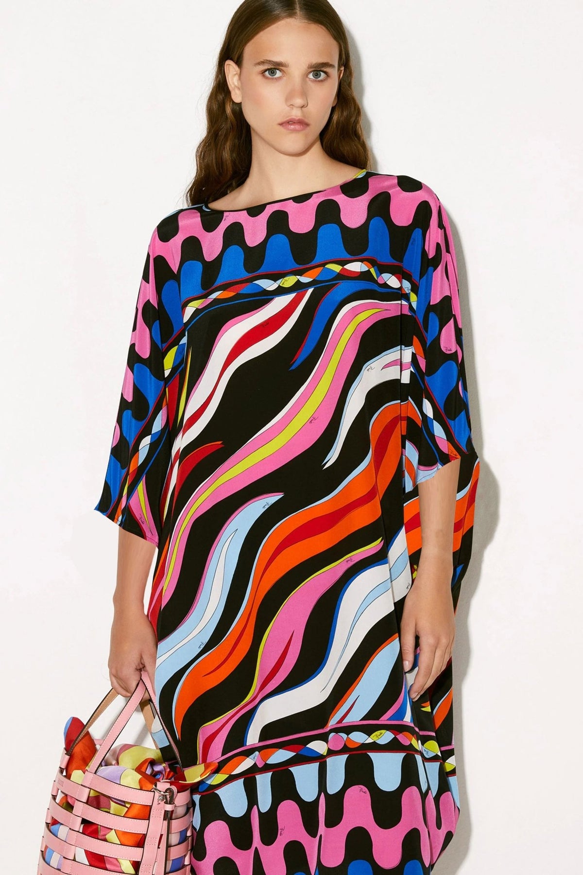 Colorful Zebra Stripes Mid - Length Kaftan - Navvi.in