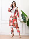 Coral Bloom Co - ord Set - Navvi.in