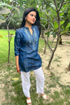 Cotton Denim Blue Top - Navvi.in