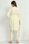 Cream Hand Work Coord Set - Navvi.in