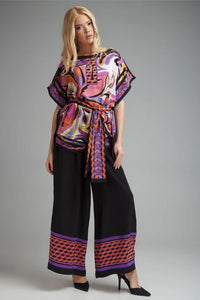 Crepe Co - Ord Set With Belt - Navvi.in