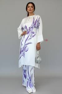 Lavender Grace Satin Floral Co-ord Set