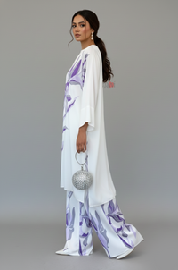 Lavender Grace Satin Floral Co-ord Set