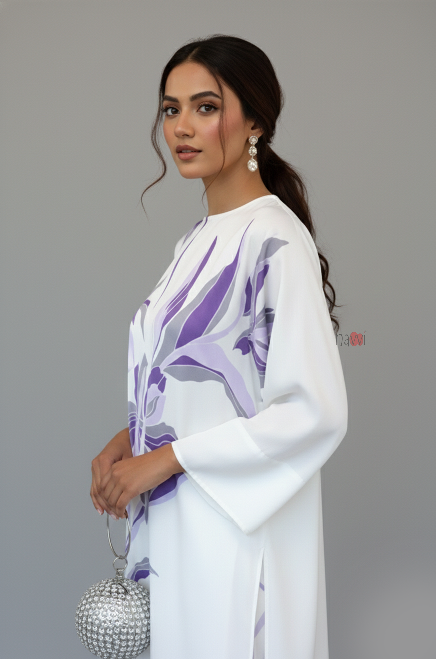 Lavender Grace Satin Floral Co-ord Set