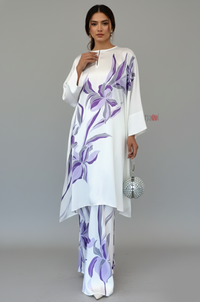 Lavender Grace Satin Floral Co-ord Set