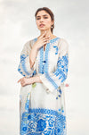 Sky Petals Printed Lawn Kurta Set