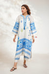Sky Petals Printed Lawn Kurta Set