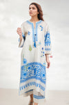 Sky Petals Printed Lawn Kurta Set