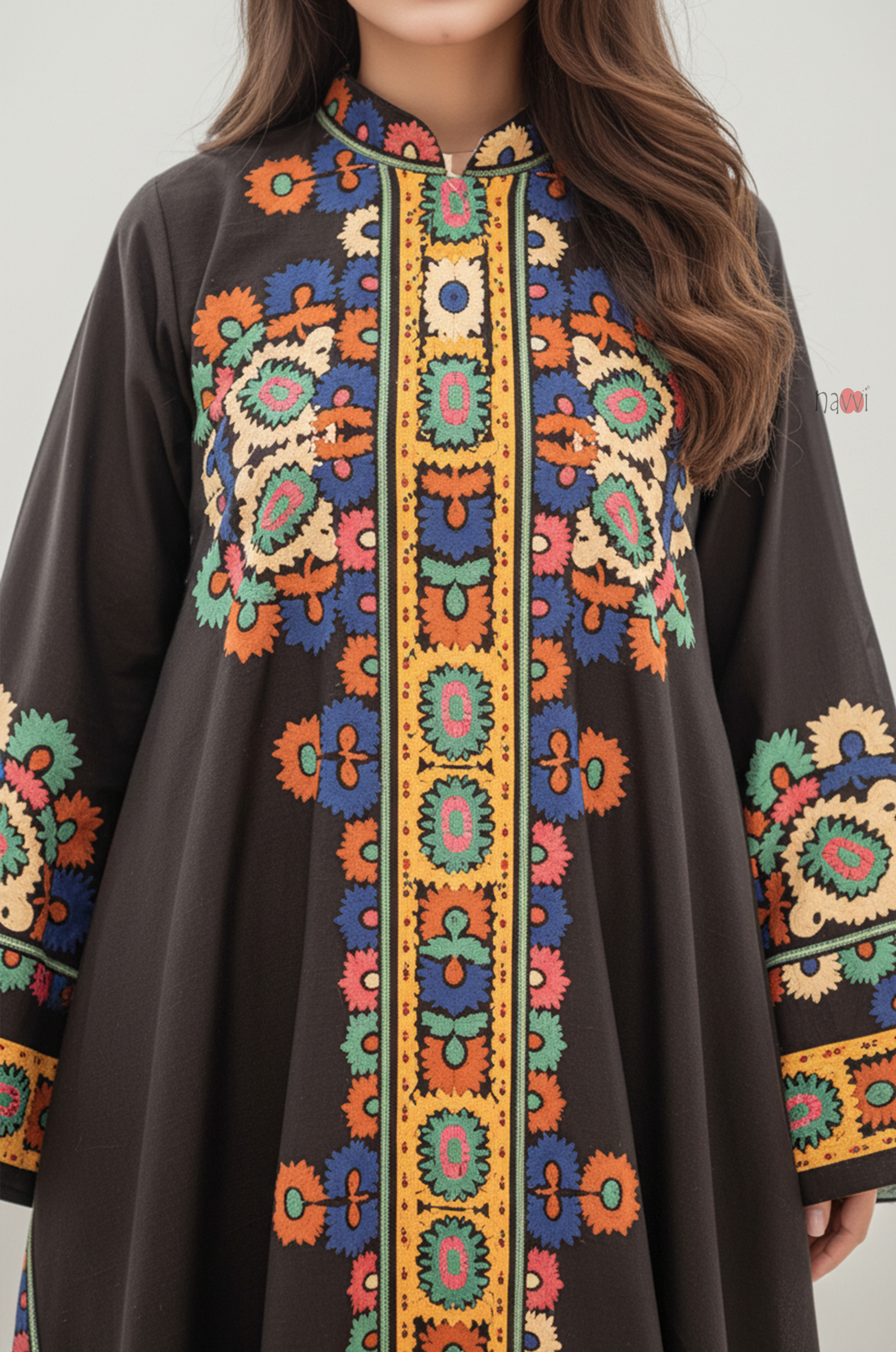 Boho Black Luxury Kurta Pant Set