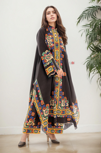 Boho Black Luxury Kurta Pant Set