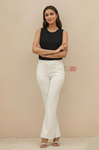 Chic Straight Leg Work Pants - Navvi.in