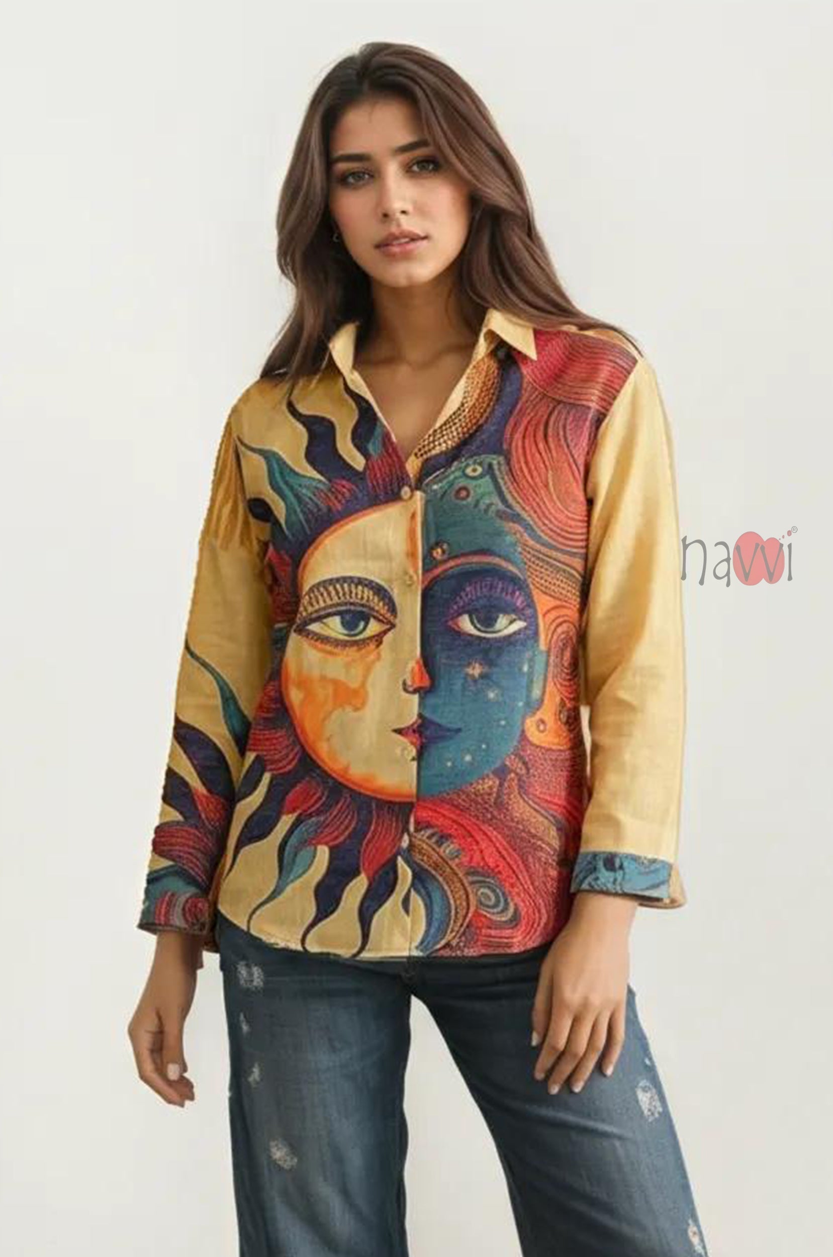 Celestial Muse Art Shirt - Navvi.in