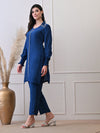 Deep Sapphire Co - ord Set - Navvi.in