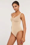 Diamond Neck Tummy Control Brief Bodysuit - Navvi.in