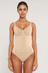 Diamond Neck Tummy Control Brief Bodysuit - Navvi.in