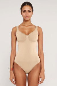 Diamond Neck Tummy Control Brief Bodysuit - Navvi.in