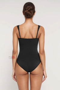 Diamond Neck Tummy Control Brief Bodysuit - Navvi.in