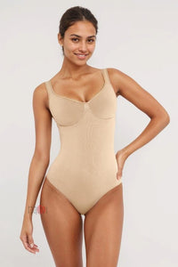 Diamond Neck Tummy Control Brief Bodysuit - Navvi.in