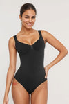 Diamond Neck Tummy Control Brief Bodysuit - Navvi.in