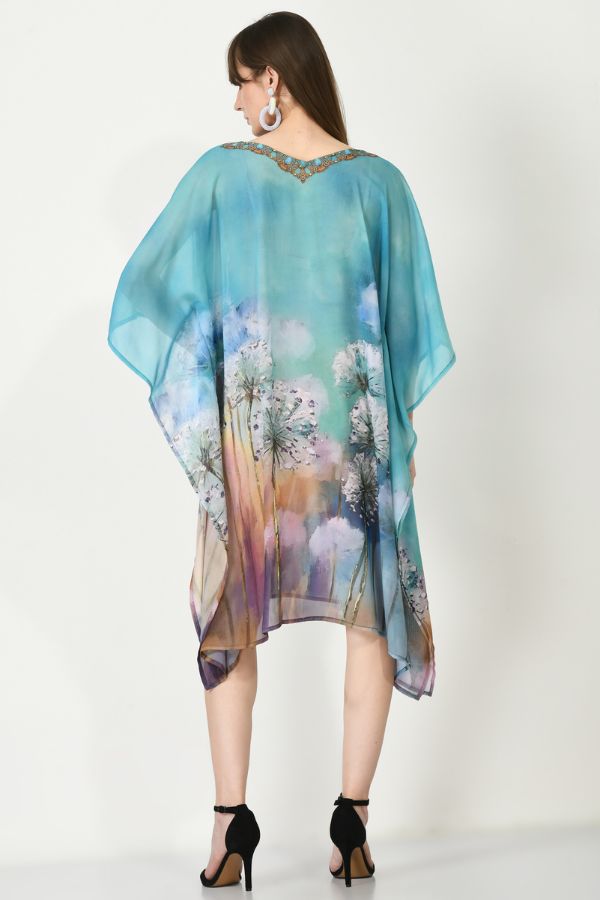 Digital Print Kaftan Dress - Navvi.in