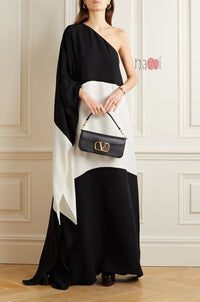 Black And White Off-Shoulder Dress