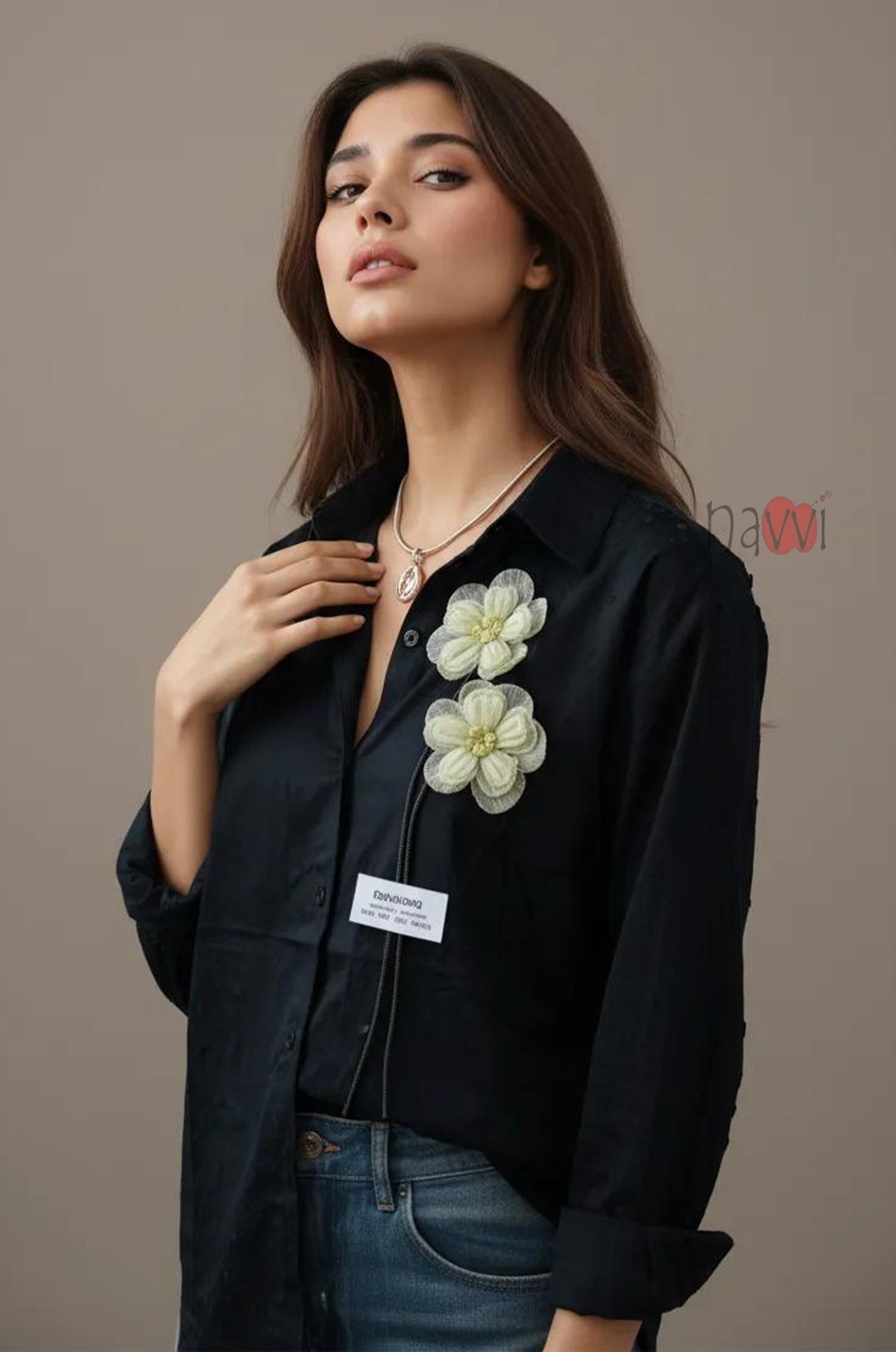 Midnight Bloom Luxe Shirt - Navvi.in